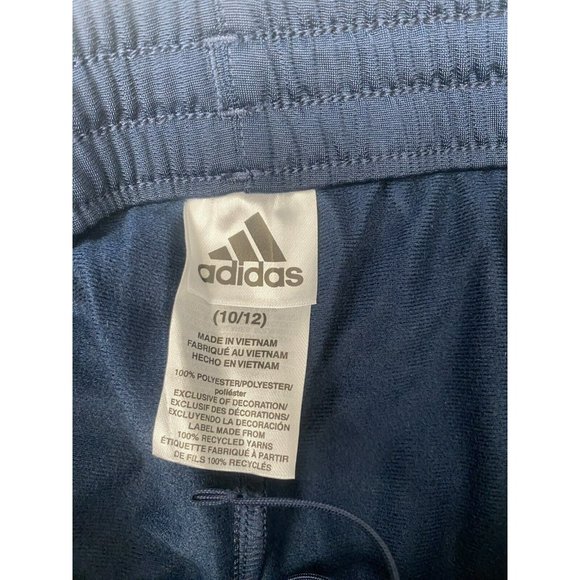 adidas Tricot Joggers Navy/Yellow 470 Big Boys Size M(10/12) - Picture 4 of 4